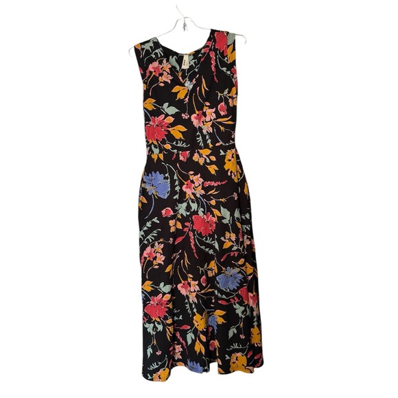 Pact Dresses & Skirts - Pact Black Floral Midi Dress